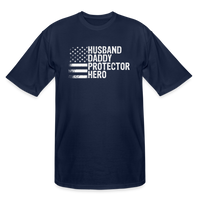 Husband Daddy Protector Hero Men's Tall T-Shirt - navy