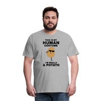 This Is My Human Costume I'm Really a Potato Men's Premium T-Shirt - heather gray