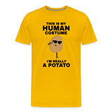 This Is My Human Costume I'm Really a Potato Men's Premium T-Shirt - sun yellow