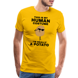 This Is My Human Costume I'm Really a Potato Men's Premium T-Shirt - sun yellow