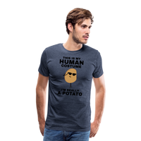 This Is My Human Costume I'm Really a Potato Men's Premium T-Shirt - heather blue