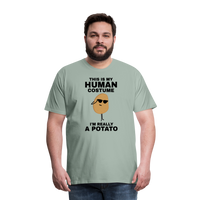 This Is My Human Costume I'm Really a Potato Men's Premium T-Shirt - steel green