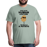 This Is My Human Costume I'm Really a Potato Men's Premium T-Shirt - steel green