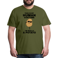 This Is My Human Costume I'm Really a Potato Men's Premium T-Shirt - olive green