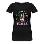 Thick Thighs Spooky Vibes Pastel Goth Women’s Premium T-Shirt - black