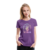 Thick Thighs Spooky Vibes Pastel Goth Women’s Premium T-Shirt - purple