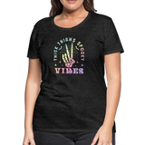 Thick Thighs Spooky Vibes Pastel Goth Women’s Premium T-Shirt - charcoal grey