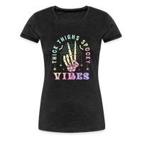 Thick Thighs Spooky Vibes Pastel Goth Women’s Premium T-Shirt - charcoal grey