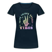 Thick Thighs Spooky Vibes Pastel Goth Women’s Premium T-Shirt - deep navy