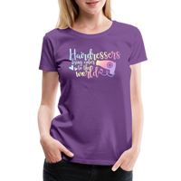 Hairdressers Bring Color to the World Women’s Premium T-Shirt - purple
