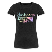 Hairdressers Bring Color to the World Women’s Premium T-Shirt - charcoal grey