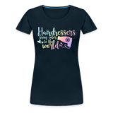 Hairdressers Bring Color to the World Women’s Premium T-Shirt - deep navy