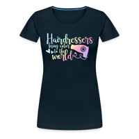 Hairdressers Bring Color to the World Women’s Premium T-Shirt - deep navy