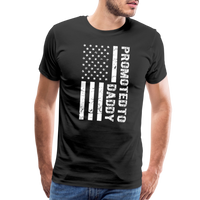 Promoted to Daddy American Flag Men's Premium T-Shirt - black