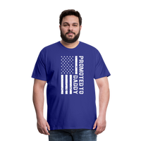 Promoted to Daddy American Flag Men's Premium T-Shirt - royal blue