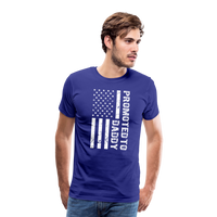 Promoted to Daddy American Flag Men's Premium T-Shirt - royal blue