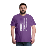 Promoted to Daddy American Flag Men's Premium T-Shirt - purple