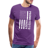 Promoted to Daddy American Flag Men's Premium T-Shirt - purple
