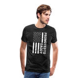Promoted to Daddy American Flag Men's Premium T-Shirt - charcoal grey