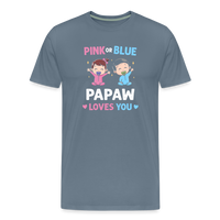 Pink or Blue Papaw Loves You Men's Premium T-Shirt - steel blue