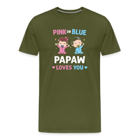Pink or Blue Papaw Loves You Men's Premium T-Shirt - olive green