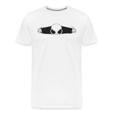 Peeking Grey Alien Men's Premium T-Shirt - white