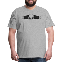 Peeking Grey Alien Men's Premium T-Shirt - heather gray