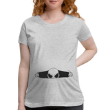 Alien Bursting Out of Stomach Women’s Maternity T-Shirt - heather gray
