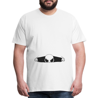 Alien Bursting Out of Stomach Men's Premium T-Shirt - white
