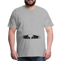 Alien Bursting Out of Stomach Men's Premium T-Shirt - heather gray