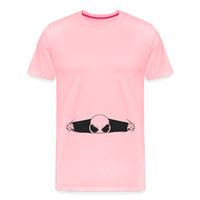 Alien Bursting Out of Stomach Men's Premium T-Shirt - pink