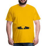 Alien Bursting Out of Stomach Men's Premium T-Shirt - sun yellow