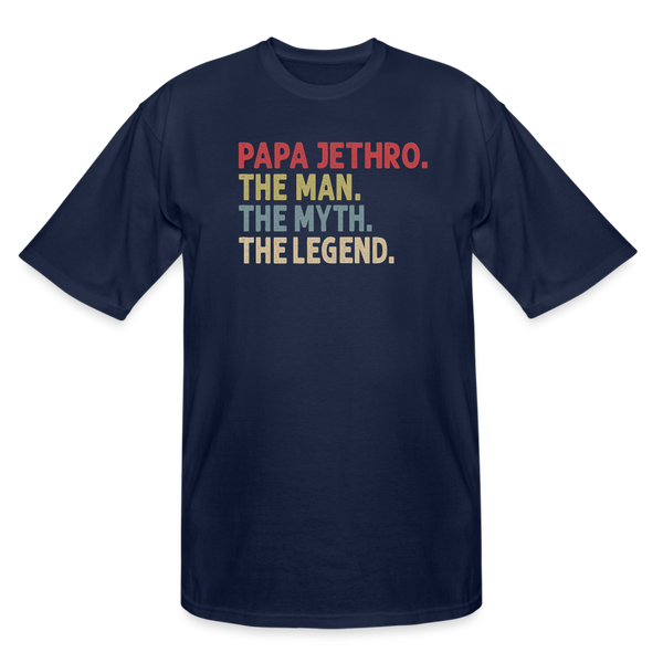 Papa Jethro the Man the Myth the Legend Men's Tall T-Shirt - navy
