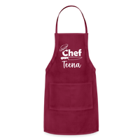 Chef Teena Adjustable Apron - burgundy
