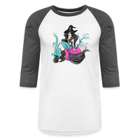 Mermaid Witch Baseball T-Shirt - white/charcoal
