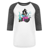Mermaid Witch Baseball T-Shirt - white/charcoal