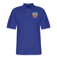 Best Pop Pop By Par Men's Pique Polo Shirt - royal blue