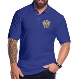 Best Pop Pop By Par Men's Pique Polo Shirt - royal blue