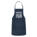 Granddaddy the Man the Myth the Grilling Legend Adjustable Apron - navy