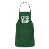 Granddaddy the Man the Myth the Grilling Legend Adjustable Apron - forest green