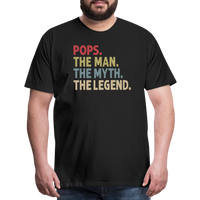 Pops the Man the Myth the Legend Men's Premium T-Shirt - black