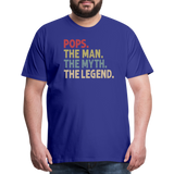 Pops the Man the Myth the Legend Men's Premium T-Shirt - royal blue