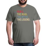 Pops the Man the Myth the Legend Men's Premium T-Shirt - asphalt gray