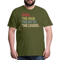 Pops the Man the Myth the Legend Men's Premium T-Shirt - olive green