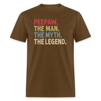 Peepaw the Man the Myth the Legend Unisex Classic T-Shirt - brown