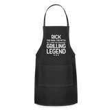 Rick the Man the Myth the Grilling Legend Adjustable Apron - black