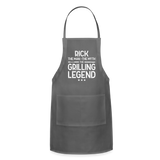 Rick the Man the Myth the Grilling Legend Adjustable Apron - charcoal