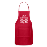 Rick the Man the Myth the Grilling Legend Adjustable Apron - red