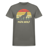 Papa Wolf Gildan Ultra Cotton Adult T-Shirt - charcoal