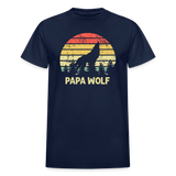 Papa Wolf Gildan Ultra Cotton Adult T-Shirt - navy